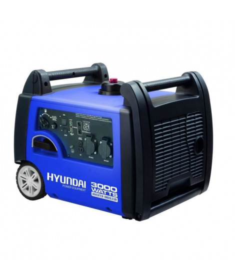 HYUNDAI Groupe électrogene a essence inverter HG40001-A1 - 3100 W a 3500 W - Bleu et noir