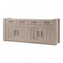 ERNEST Buffet bas - Contemporain - Décor chene clair - L 217,5 cm