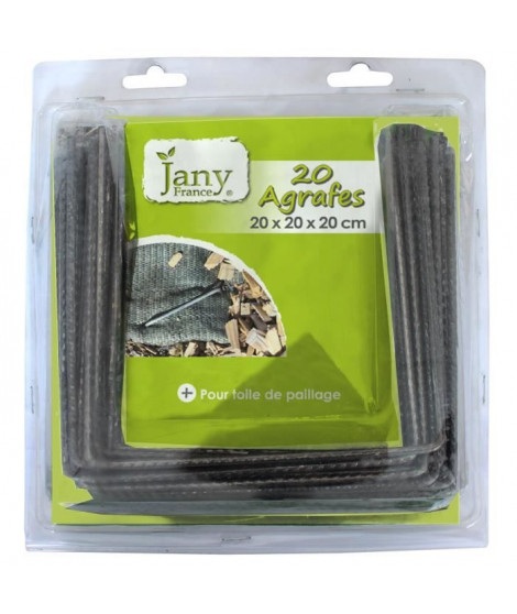 JANY FRANCE Lot de 20 agrafes pour toile de paillage - Ø 4 mm - 15x15x15 mm