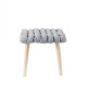 Tabouret Dona - 36 x 25 x H 36 cm - Gris