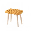 Tabouret Dona - 36 x 25 x H 36 cm - Jaune moutarde