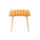 Tabouret Dona - 36 x 25 x H 36 cm - Jaune moutarde