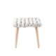 Tabouret Dona - 36 x 25 x H 36 cm - Beige