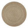 FULL Tapis de salon ou chambre - Jute - Ø 120 cm - Naturel