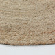 FULL Tapis de salon ou chambre - Jute - Ø 120 cm - Naturel