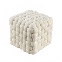 Pouf carré Tina - 27 x 27 x 27 cm - Beige