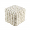 Pouf carré Tina - 27 x 27 x 27 cm - Beige