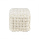 Pouf carré Tina - 27 x 27 x 27 cm - Beige