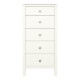 TROMSÖ Chiffonnier 5 tiroirs - Laqué blanc MDF-  L 53 x P 40 x H 106cm