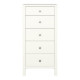 TROMSÖ Chiffonnier 5 tiroirs - Laqué blanc MDF-  L 53 x P 40 x H 106cm