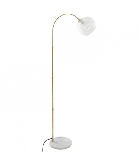 Lampadaire arc - E27 - 40 W - H. 150 cm - Doré