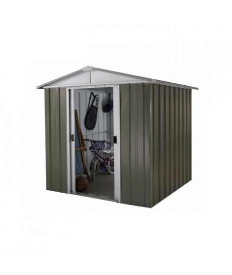 YARDMASTER Abri de jardin métal 5,25 m² - Taupe et alu