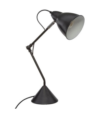 Lampe de bureau en métal - E27 - 25 W - H. 62 cm - Noir