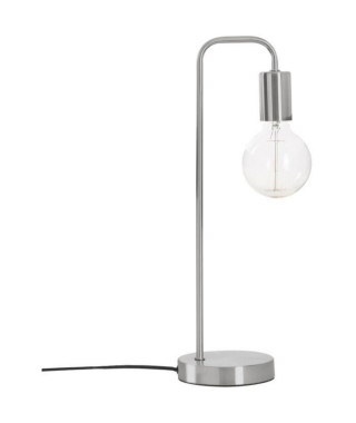 Lampe en métal - E27 - 40 W - H. 45 cm - Argent