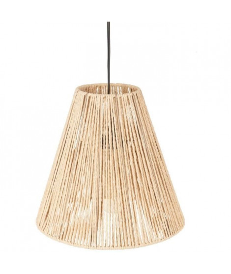 Suspension en corde - E27 - 40 W - H. 27 cm - Beige