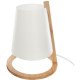 Lampe en bambou - E14 - 40 W - H. 26 cm - Blanc