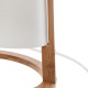 Lampe en bambou - E14 - 40 W - H. 26 cm - Blanc