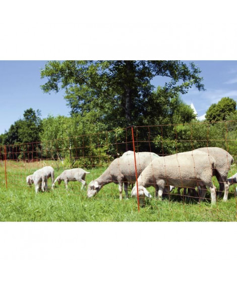 KERBL Filet mouton - Ovinet électrifiable - 14 piquets - Hauteur 90cm - Longueur 50m