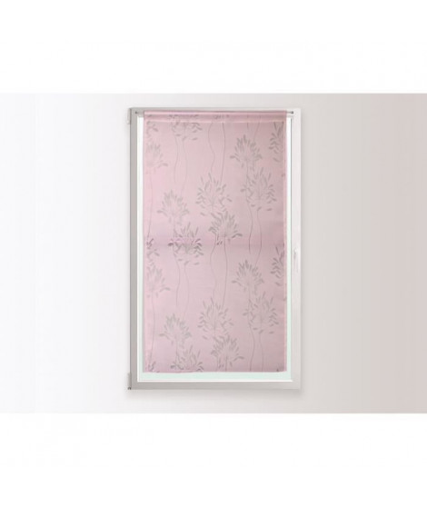 SOLEIL D'OCRE Brise bise en dévoré Fleur - 45 x 90 cm - Rose