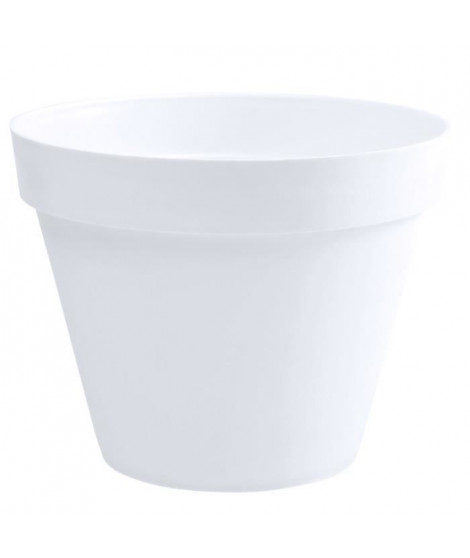 EDA Pot de fleur rond Toscane - Ø 48 x H 40 cm - 43 L - Blanc