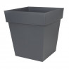 EDA Pot carré Toscane - 50 cm - 87 L - Gris Anthracite