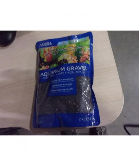 MARINA Gravier Deco noir - 2 kg - Pour aquarium
