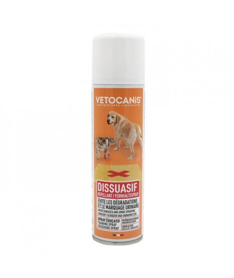 VETOCANIS Spray repoussant - Intérieur et extérieur - 250ml - Pour chien et chat