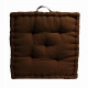 Coussin de sol Grand Format 100% Coton 60x60x15 cm CHOCOLAT