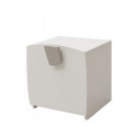 FREEZY Table de chevet enfant  1 Porte - Mdf - Blanc/Gris - L38,5 x P35 x H37,3 cm