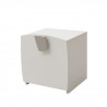 FREEZY Table de chevet enfant  1 Porte - Mdf - Blanc/Gris - L38,5 x P35 x H37,3 cm