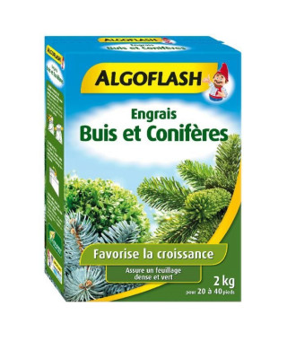 ALGOFLASH Engrais Buis et Coniferes - 2kg