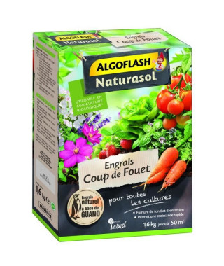 ALGOFLASH NATURASOL Engrais coup de fouet a base de Guano - 1,6 kg