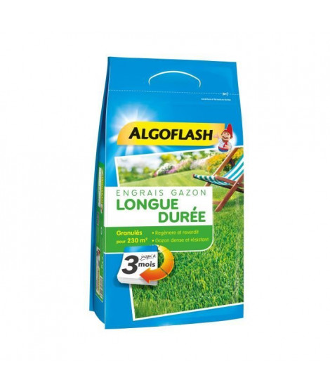 ALGOFLASH Engrais Gazon Longue durée 3 mois - 5,75kg