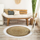 Tapis DECO Jute diam 120 cm - Bord  Blanc