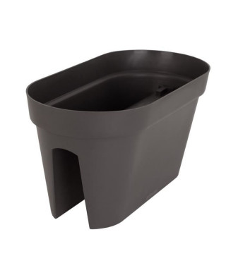 ARTEVASI Jardiniere pour balcon Capri - 30 x 60 x H 30 cm - 26,8 L - Gris anthracite