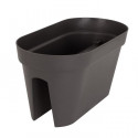 ARTEVASI Jardiniere pour balcon Capri - 30 x 60 x H 30 cm - 26,8 L - Gris anthracite