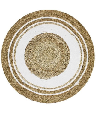 Tapis Funny - Ø 70 cm - Cercle blanc