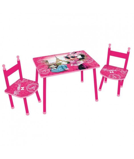 Fun House Disney Minnie paris table +2 chaises pour enfant