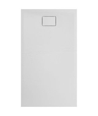 ALLIBERT Receveur de douche effet pierre Terreno - 140x80 cm - Blanc