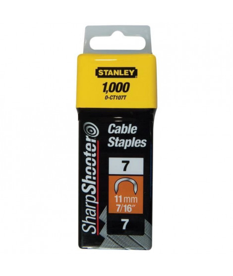 STANLEY 1000 agrafes cavaliers 10mm type 7
