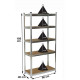 Etagere charges lourdes 5 plateaux - L90 x P40 x H180 cm  - 150kg / plateau