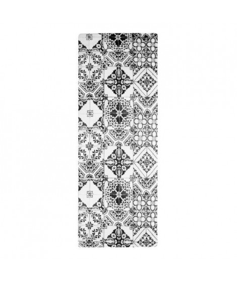 Tapis de cuisine Azulejos - 45 x 120 cm - Noir