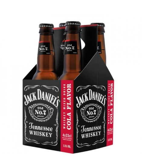 Jack Daniel's Cola Flavor - Cocktail pret-a-boire - 5,5%vol - 4x33cl