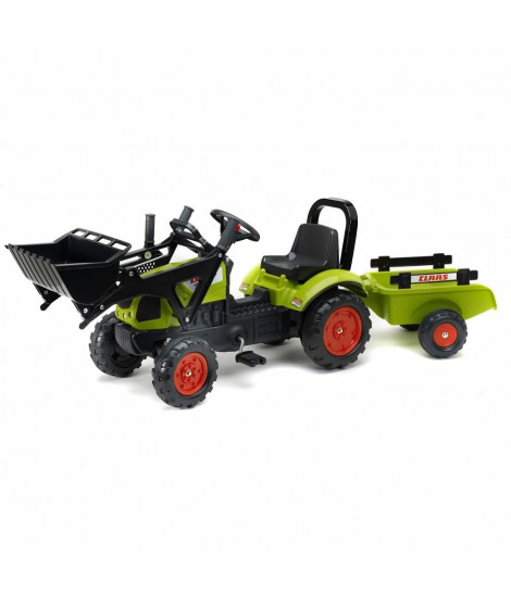 CLAAS Tractopelle Arion 410 avec remorque