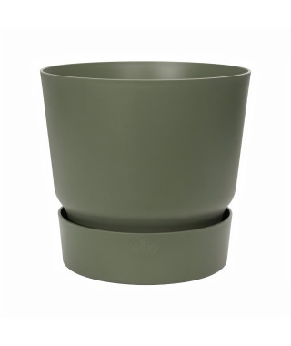 ELHO Pot de fleurs rond Greenville 40 - Extérieur - Ø 39 x H 36,8 cm - Vert feuille