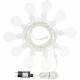 LOTTI Guirlande lumineuse guinguette d'été Party Light - Raccordable - 5,50 m - 10 ampoules - Ø 67 mm - Blanc chaud - Led