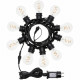 LOTTI Guirlande lumineuse guinguette - Raccordable - 5 m - 10 ampoules E27 goutte A60 - Ø 60 mm - Led - Blanc chaud