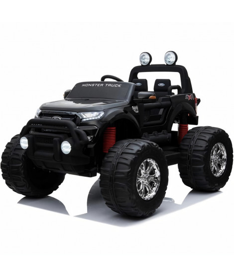 EROAD - Ford Ranger Monster Truck 2 places 4X4 Noir - 2 places - 12V - Roues gomme - MP3 - Radio FM - Bluetooth