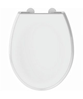 ALLIBERT Abattant de toilette a fermeture silencieuse Boreo - Blanc brillant