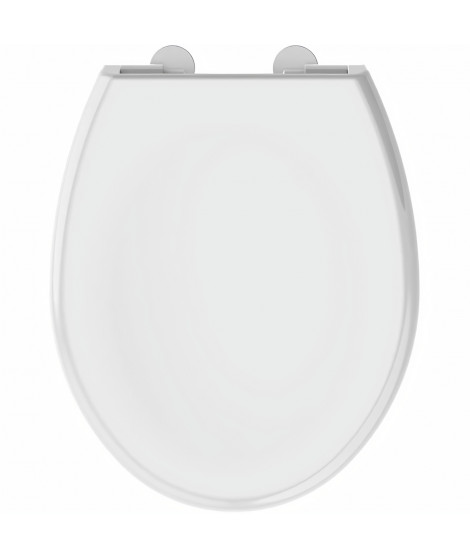 ALLIBERT Abattant de toilette a fermeture silencieuse Boreo - Blanc brillant